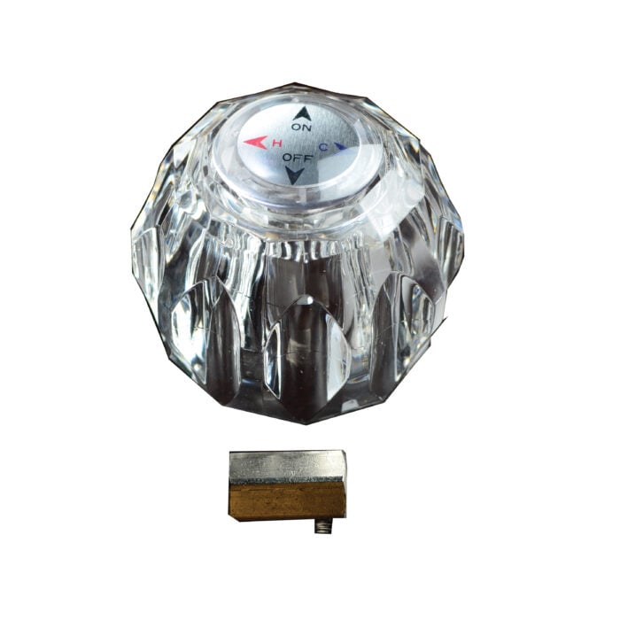 Single Lever Faucet Handle with Adapter Chrome